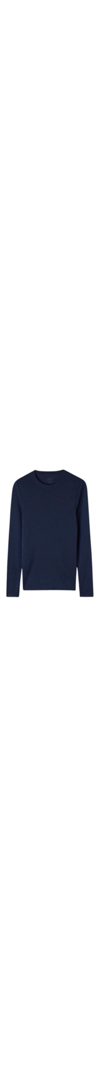Blusa De Manga Comprida Wool & Cotton - Azul