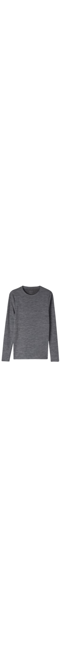 Blusa De Manga Comprida Wool & Cotton - Cinza