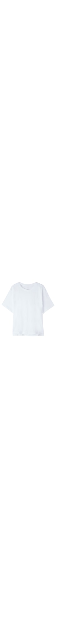 Blusa De Manga Curta Boxy Fit Em Algodão - Branco