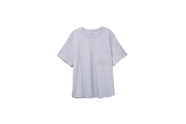 Blusa De Manga Curta Em Algodão Elevated Cotton - Cinza