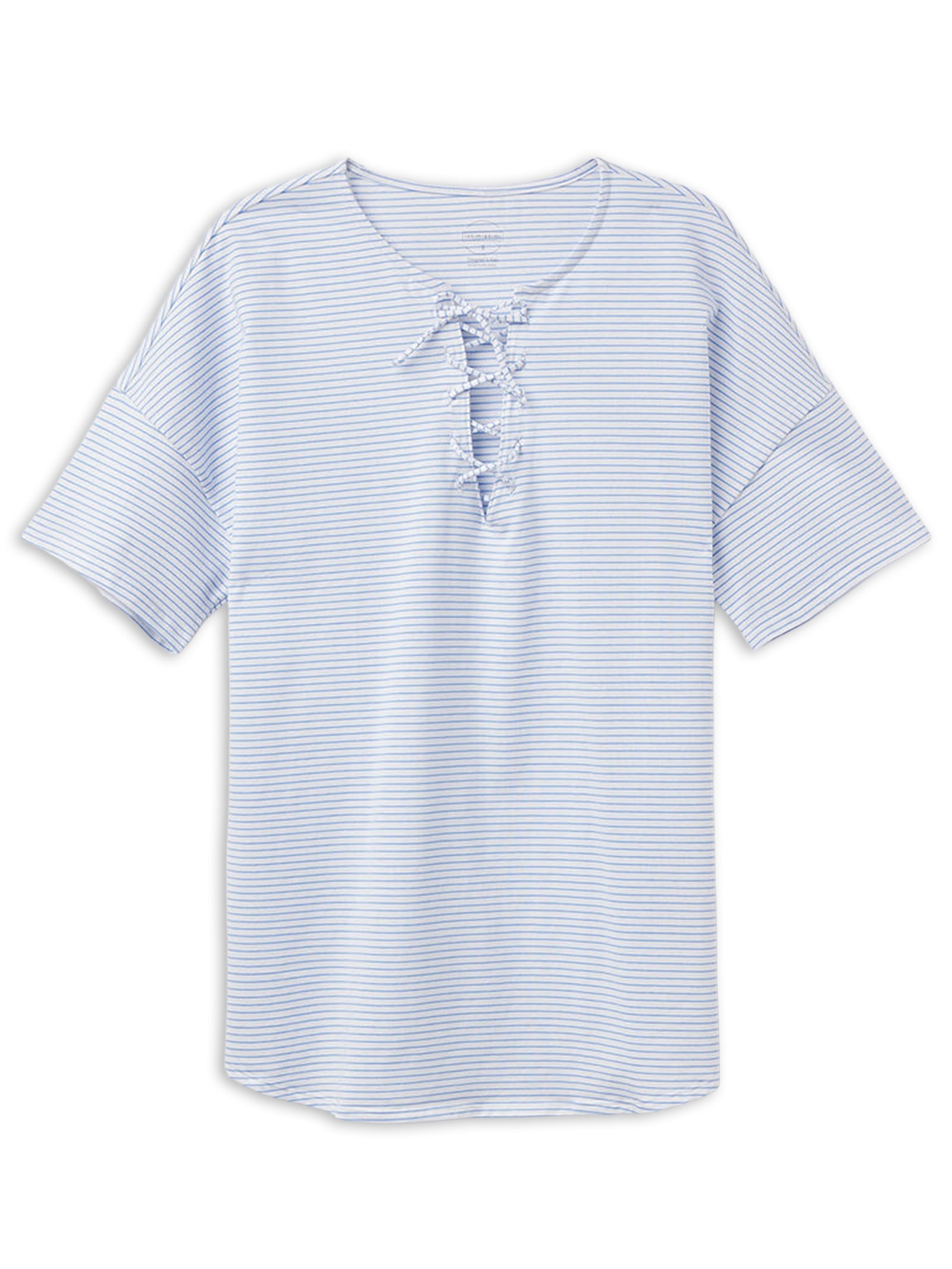 Blusa De Manga Curta Em Algodão Morning Portofino Azul Intimissimi