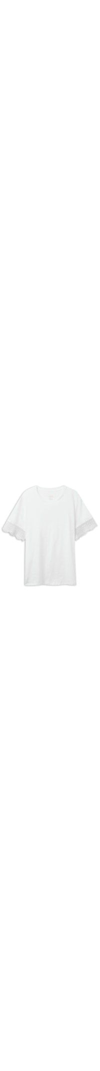 Blusa De Manga Curta Em Algodão Sophisticated Allure - Branco