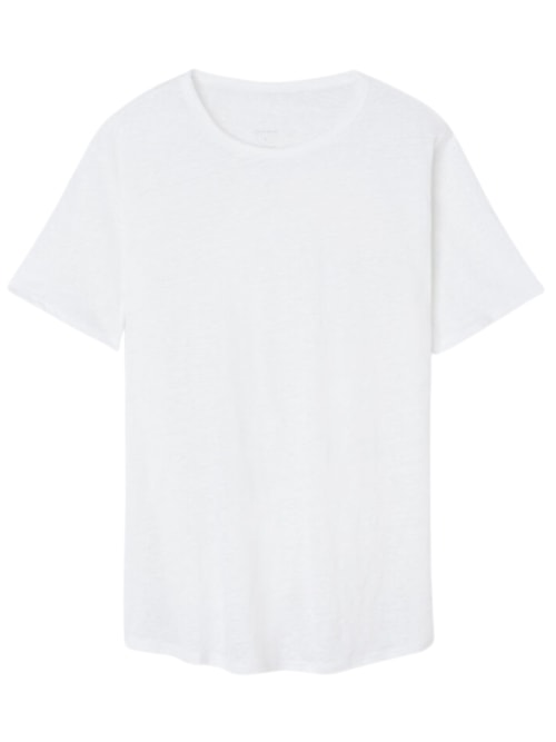 Blusa De Manga Curta Em Linho – Branco