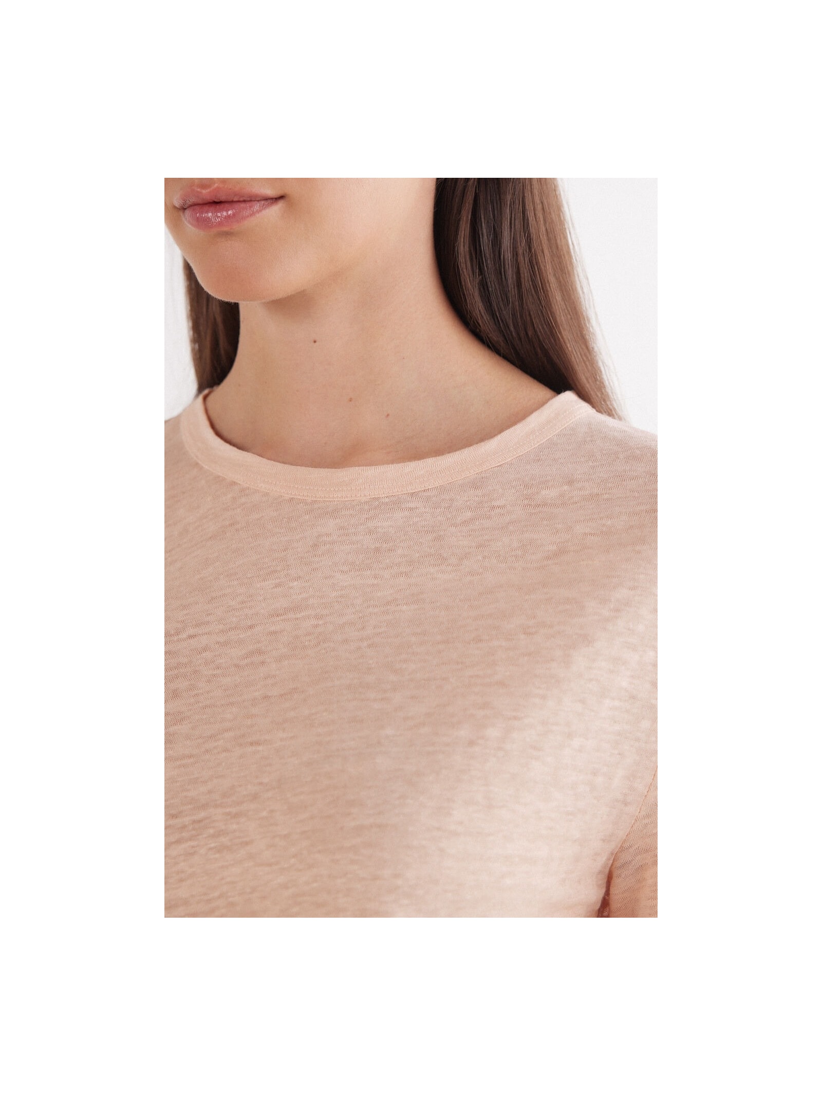 Blusa De Manga Curta Em Linho The Pure Linen Rosa Intimissimi