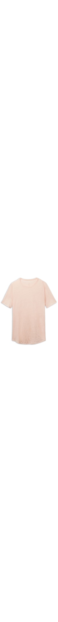 Blusa De Manga Curta Em Linho The Pure Linen - Rosa