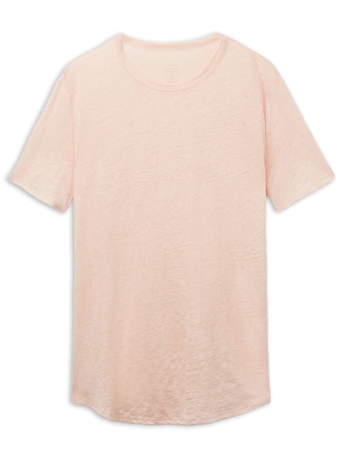 Blusa De Manga Curta Em Linho The Pure Linen – Rosa