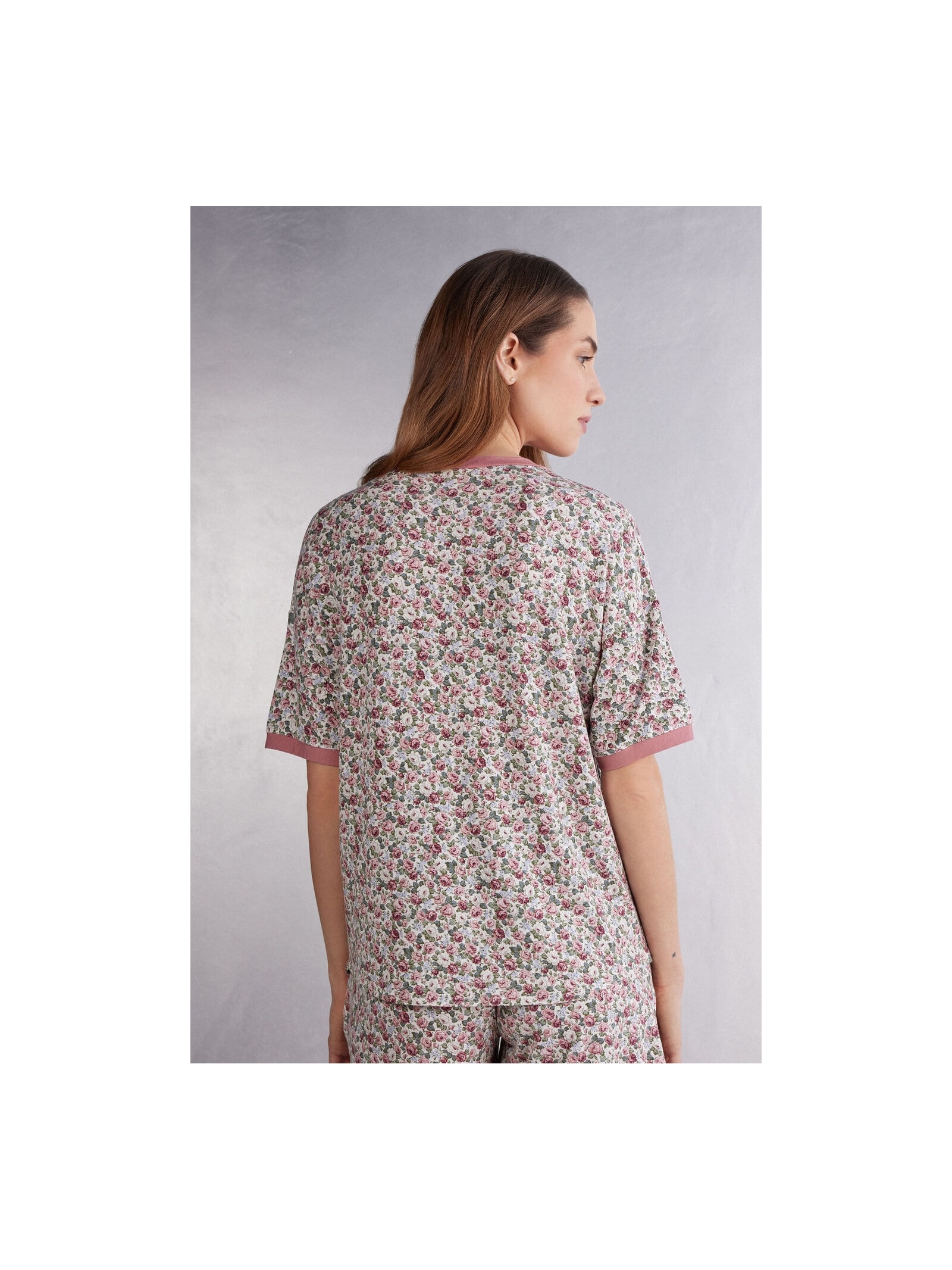 Blusa De Manga Curta Floral Romance Rosa Intimissimi