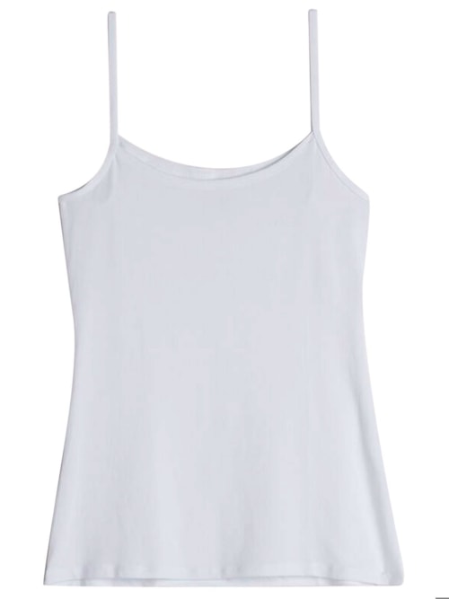 Blusa De Modal Com Decote Redondo - Branco