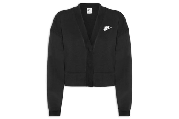 Blusa de Moletom Feminina W NSW Club FLC Loose Cardigan - Preto