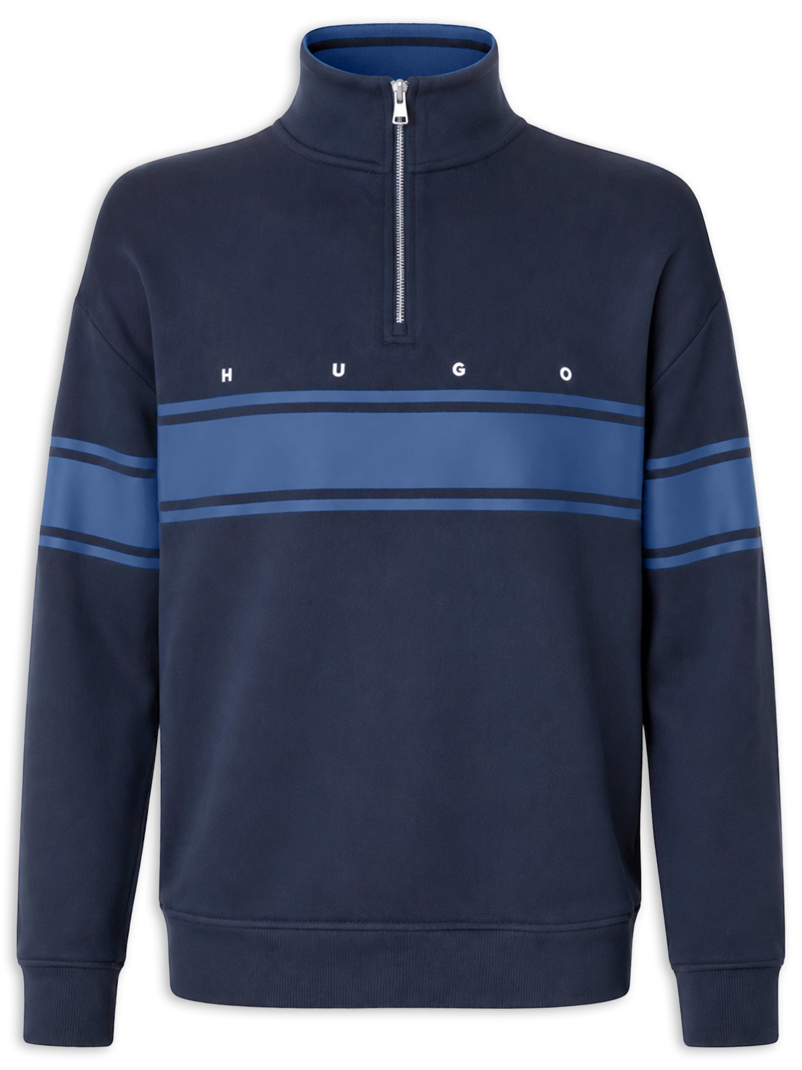 Blusa de Moletom Masculina DemsZip Azul Hugo