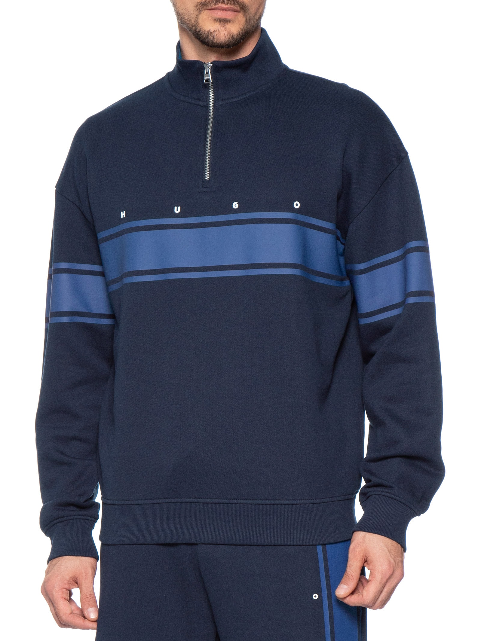 Blusa de Moletom Masculina DemsZip Azul Hugo