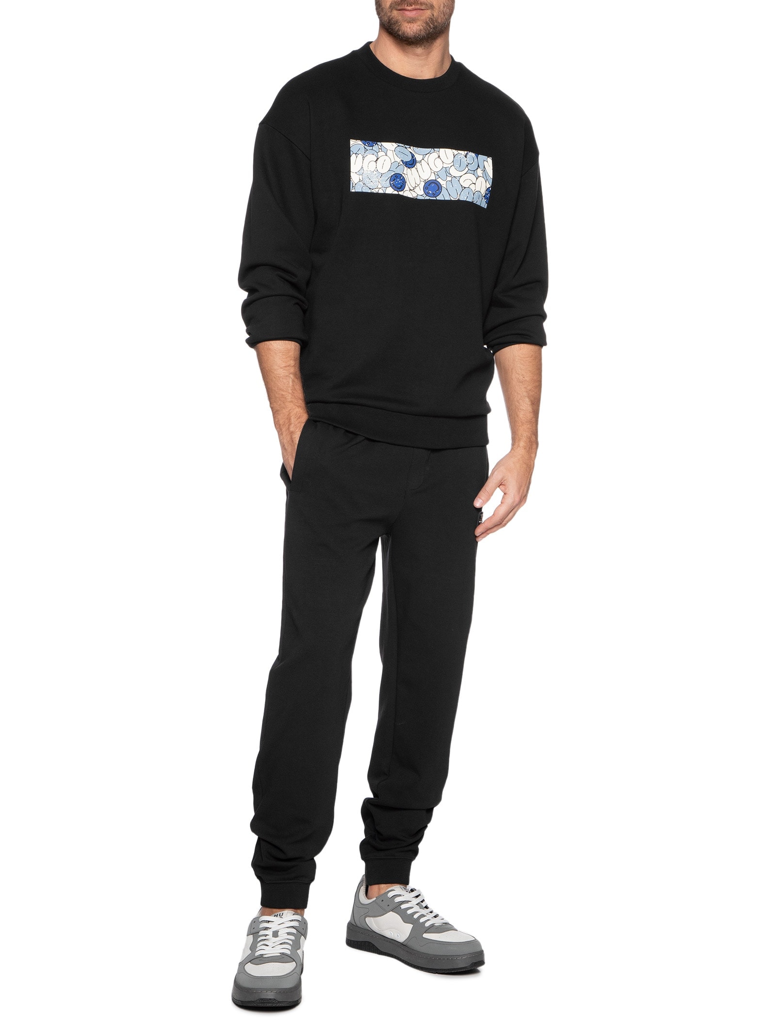 Blusa de Moletom Masculina Neprix Preto Hugo