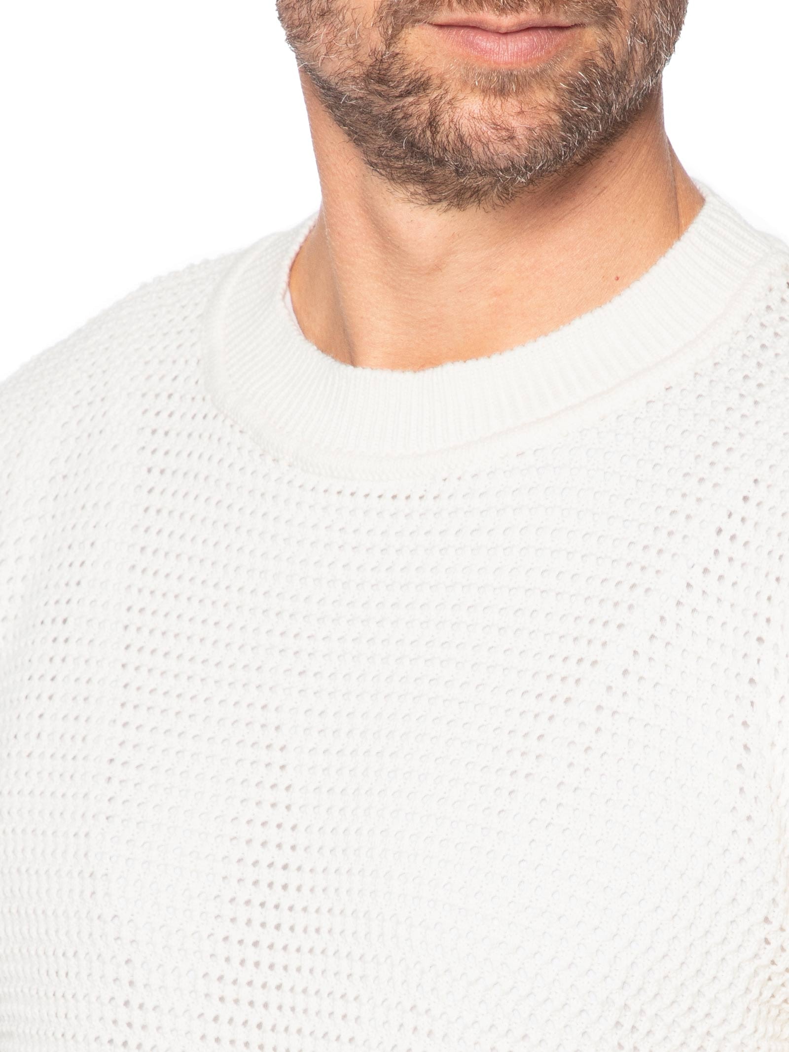 Blusa de Tricô Masculina Sanjou Branco Hugo