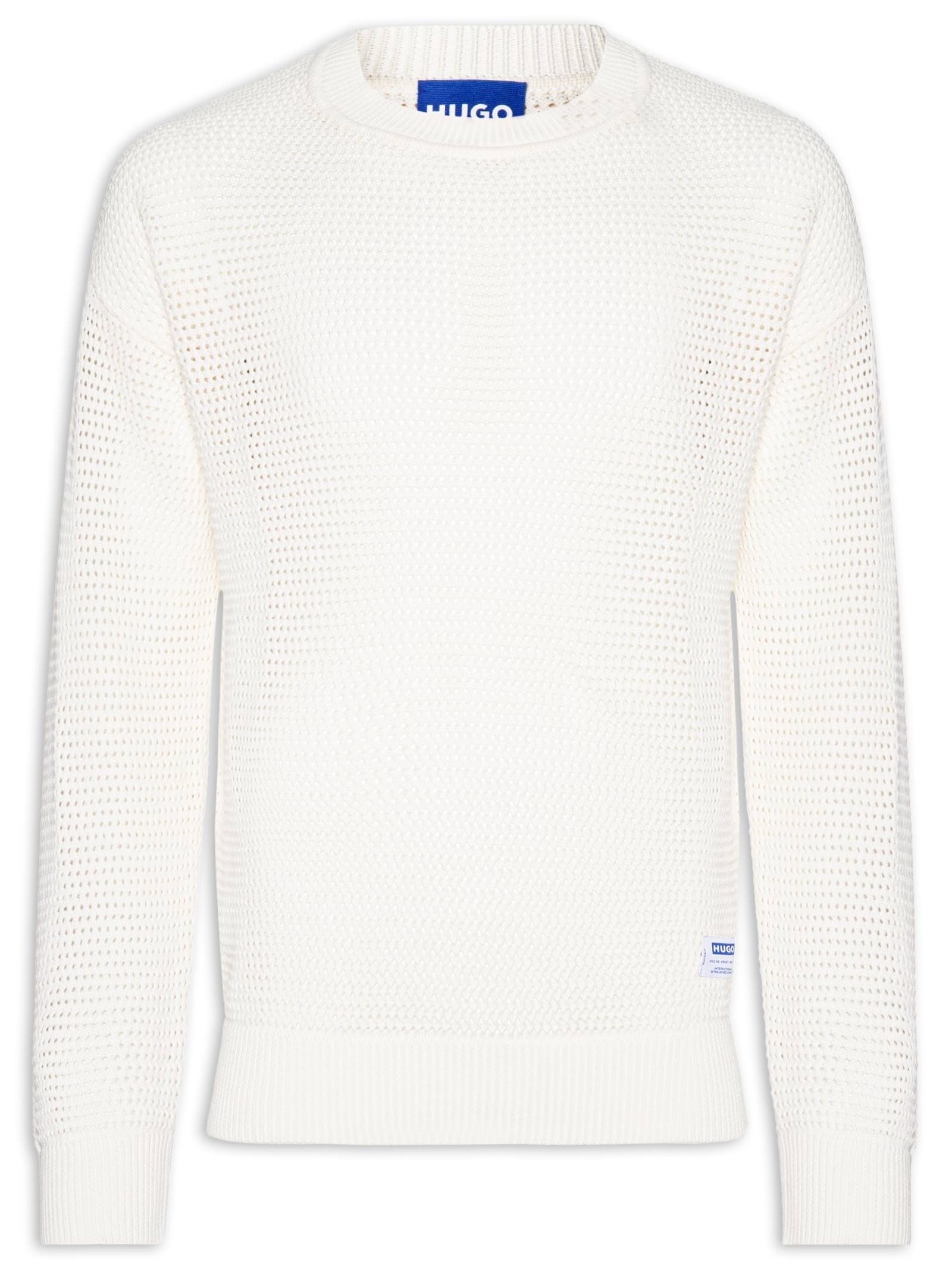 Blusa de Tricô Masculina Sanjou Branco Hugo