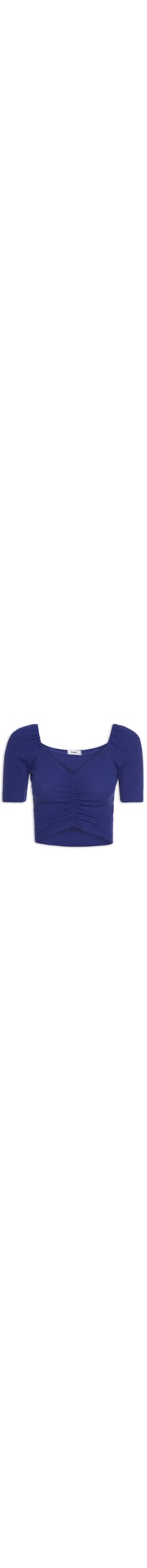 Blusa Decote Franzido - Azul