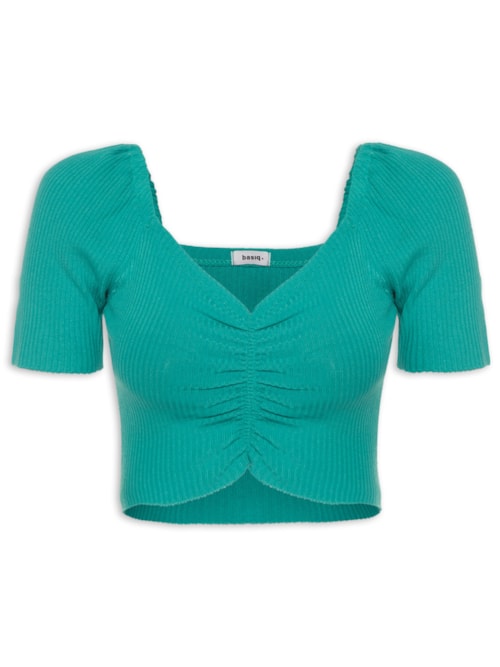 Blusa Decote Franzido – Verde