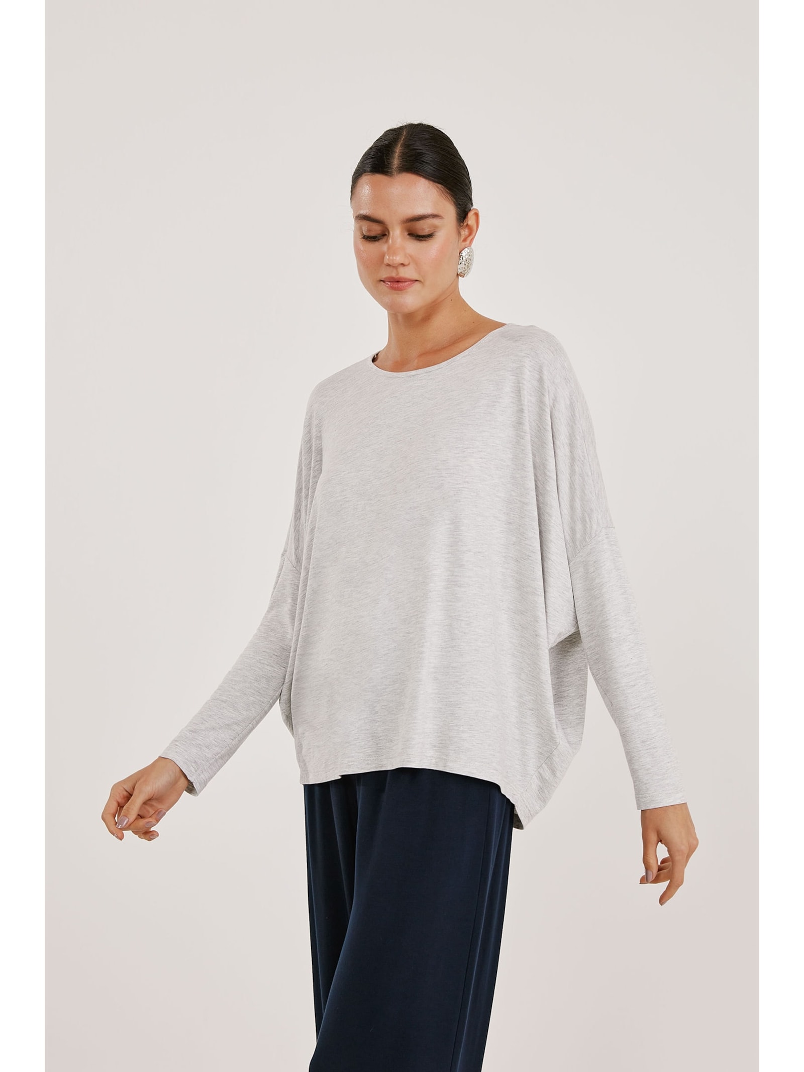 Blusa Decote U Mescla Beth Yogini