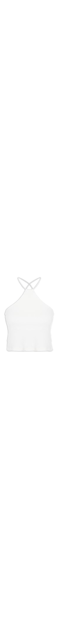 Blusa Em Malha Canelada V - Off White