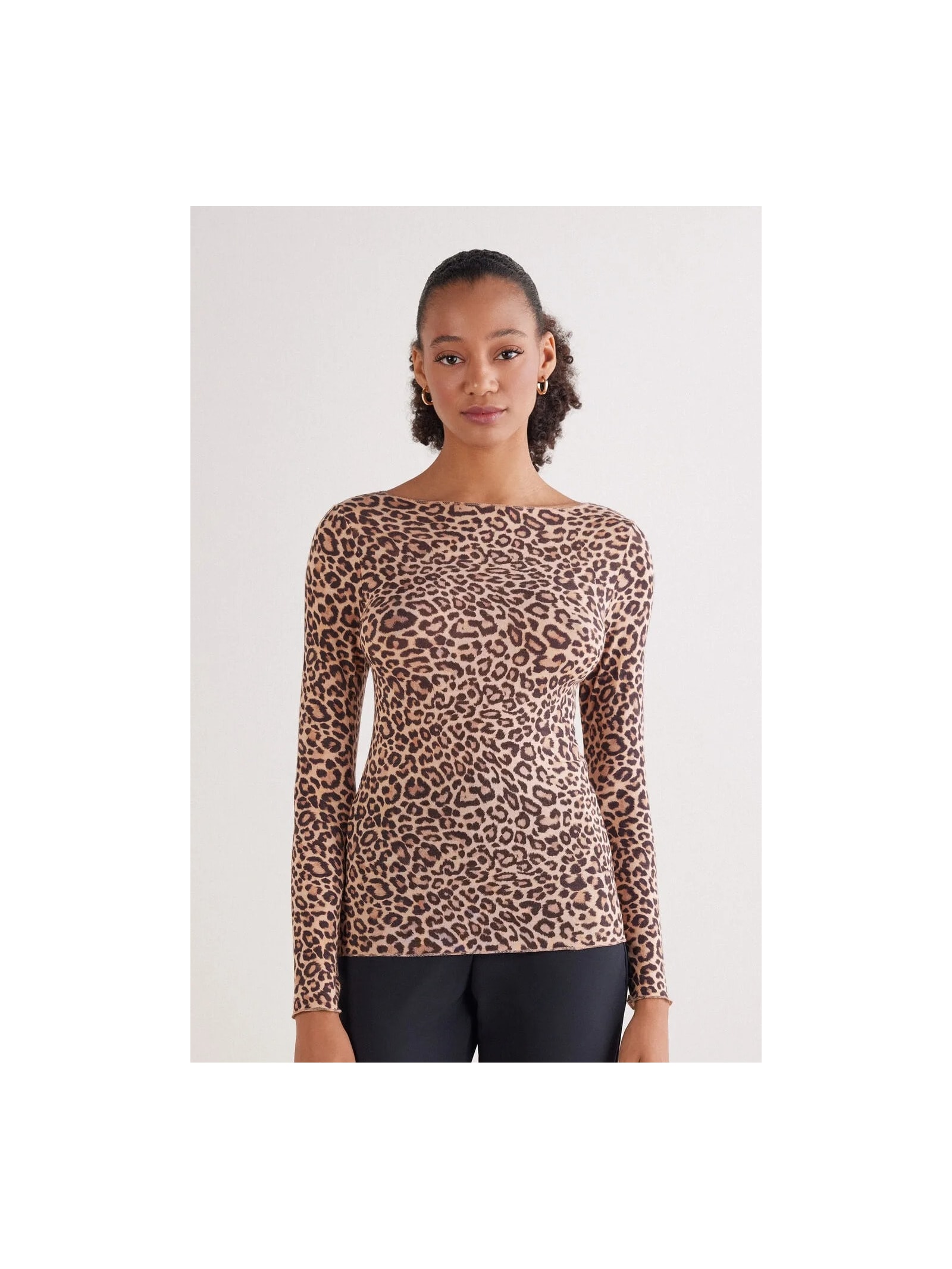 Blusa Em Modal Ultralight Com Cashmere Pretty Savage Marrom Intimissimi