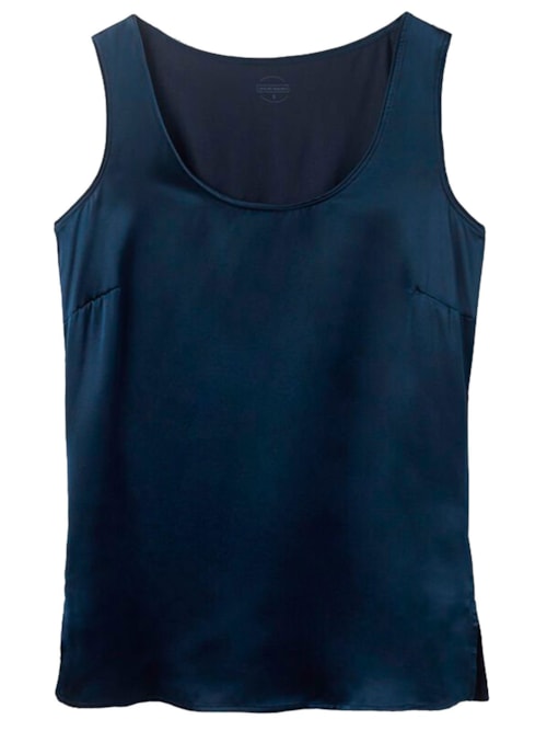 Blusa Em Seda e Modal – Azul