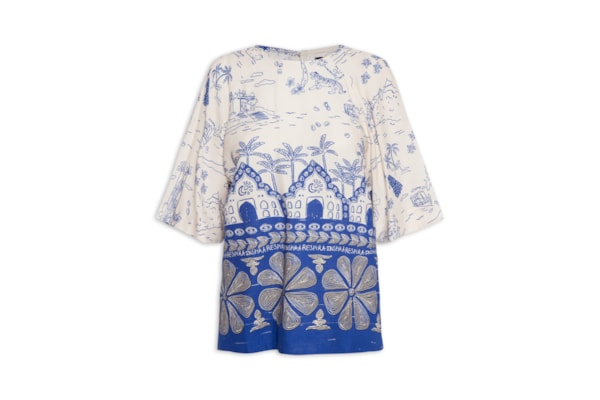 Blusa Estampa Bahindia - Azul