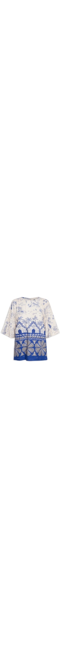Blusa Estampa Bahindia - Azul