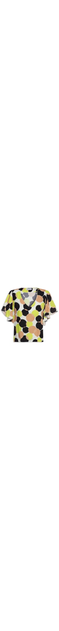 Blusa Estampada Mangas Amplas - Verde