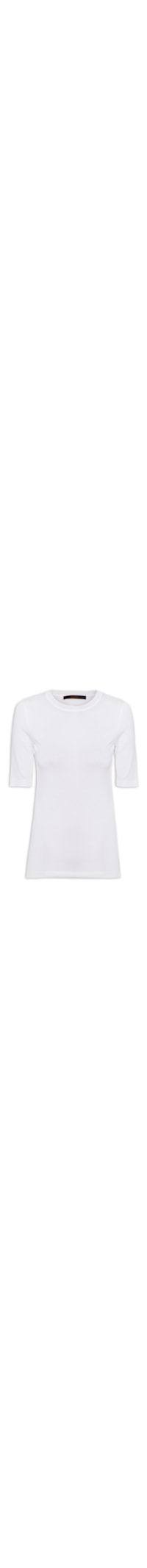 Blusa Feminia Camiseta Básica - Branco