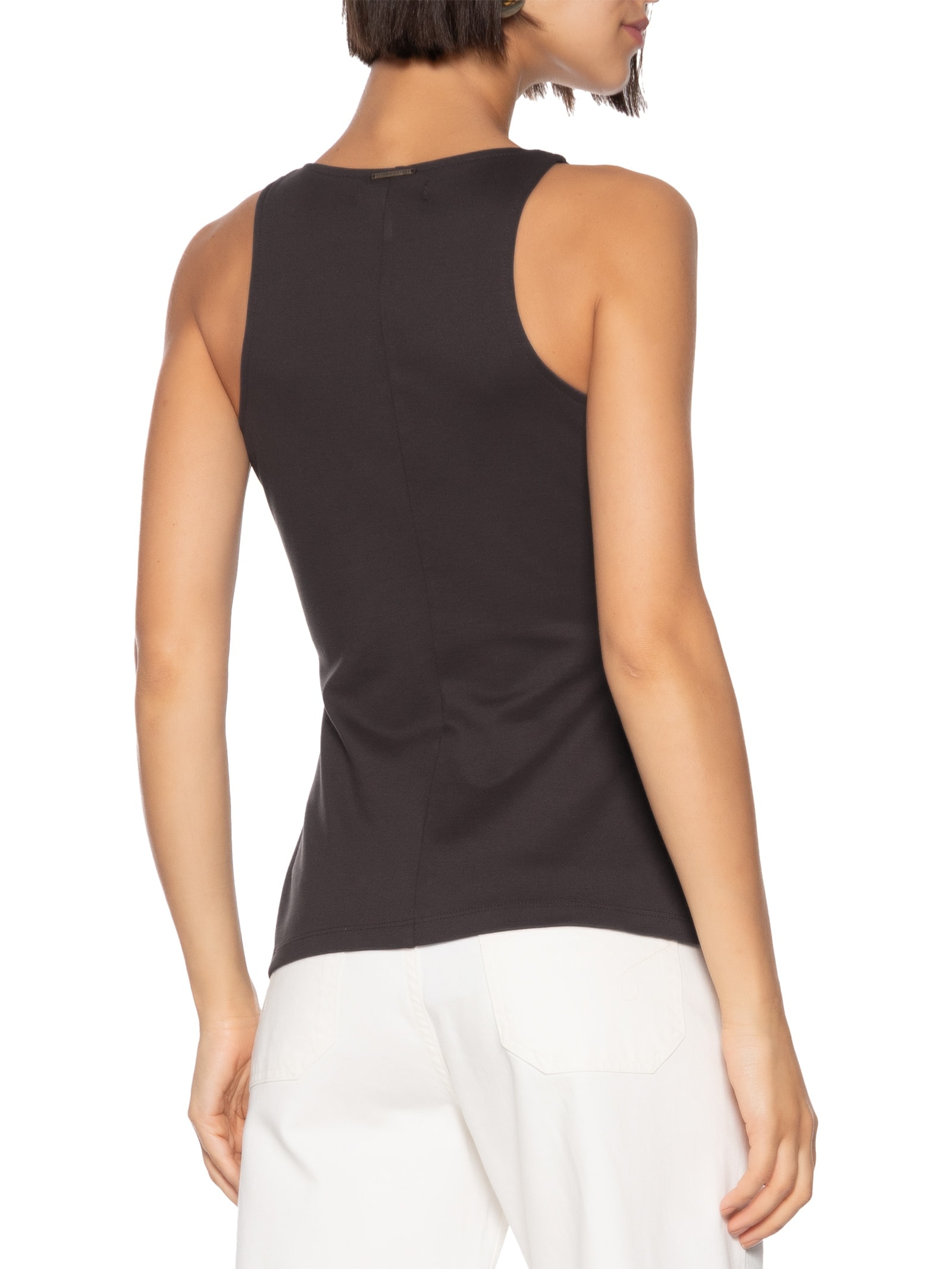 Blusa Feminina Abertura Frontal Marrom My Favorite