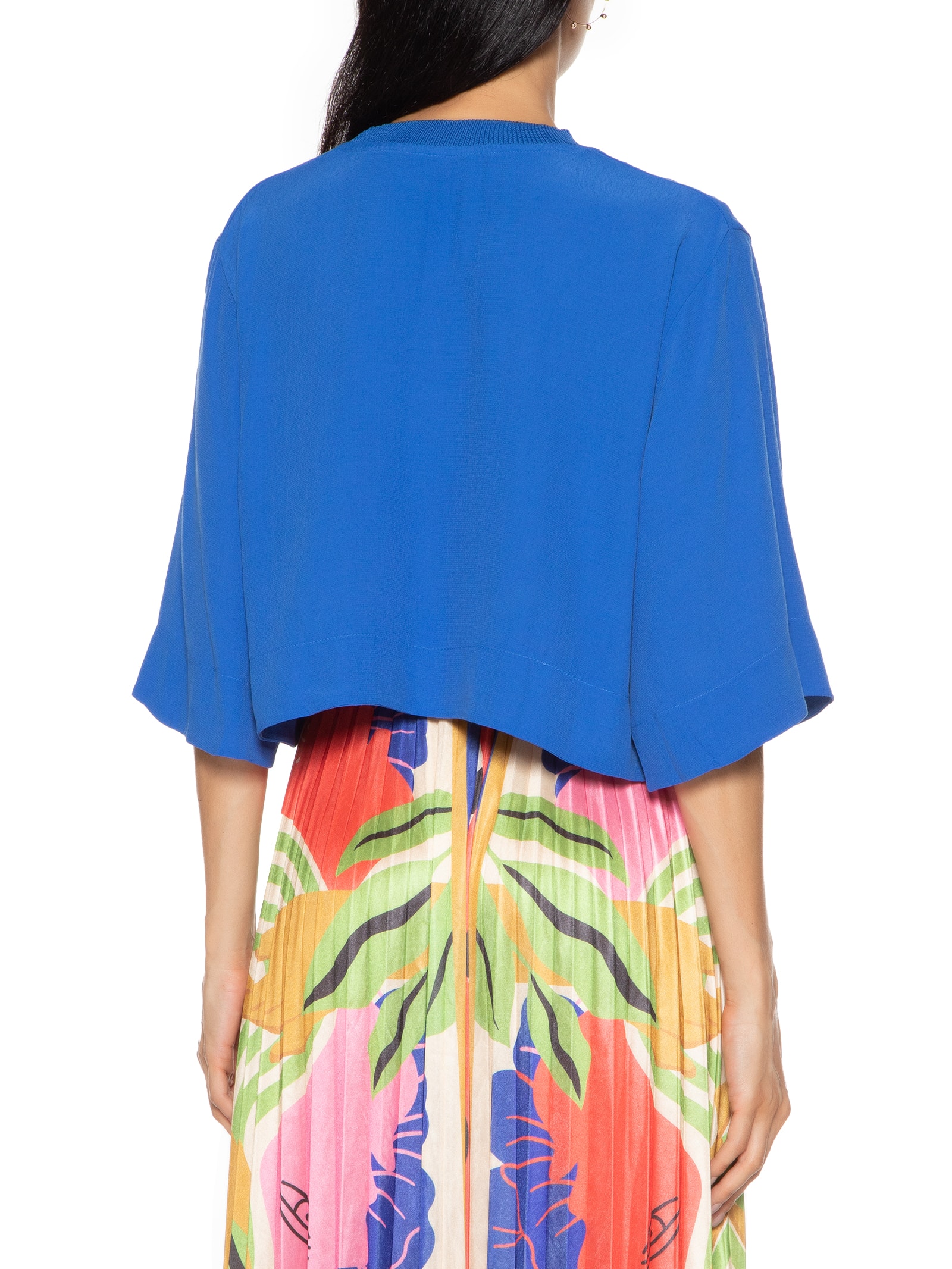 Blusa Feminina Acabamento Contrastante Preto Farm