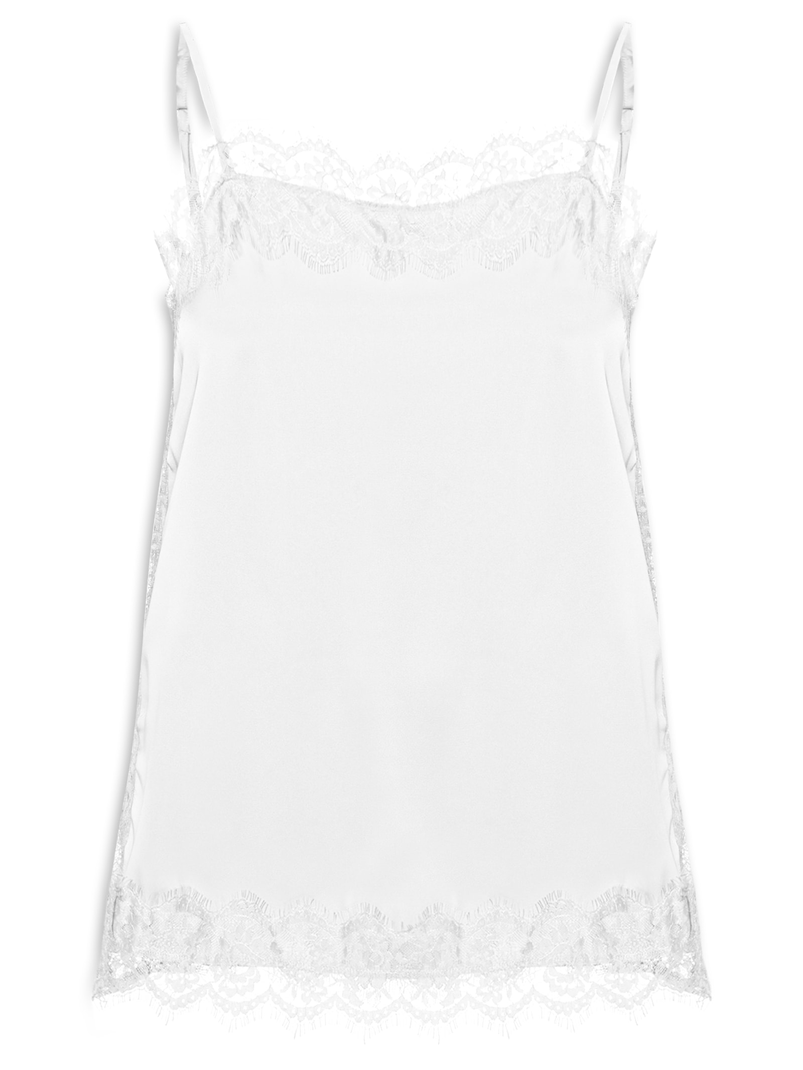 Blusa Feminina Acetinada Com Renda Branco Market 33