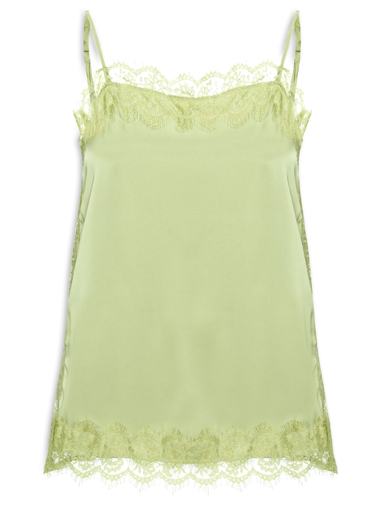 Blusa Feminina Acetinada Com Renda Verde Market 33
