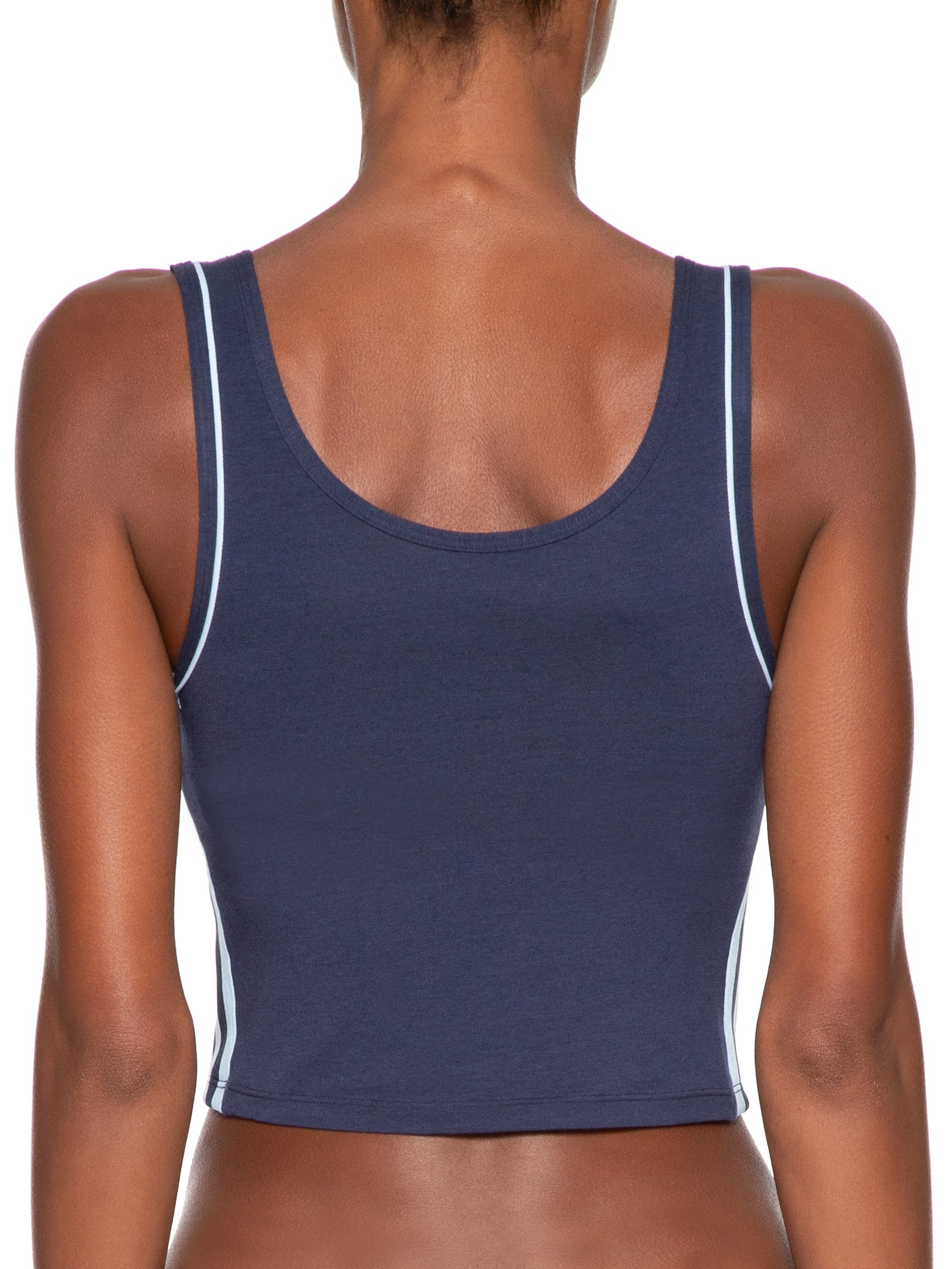 Blusa Feminina Adicolor Comfort Flex Cotton Crop Top Azul Adidas Originals Underwear