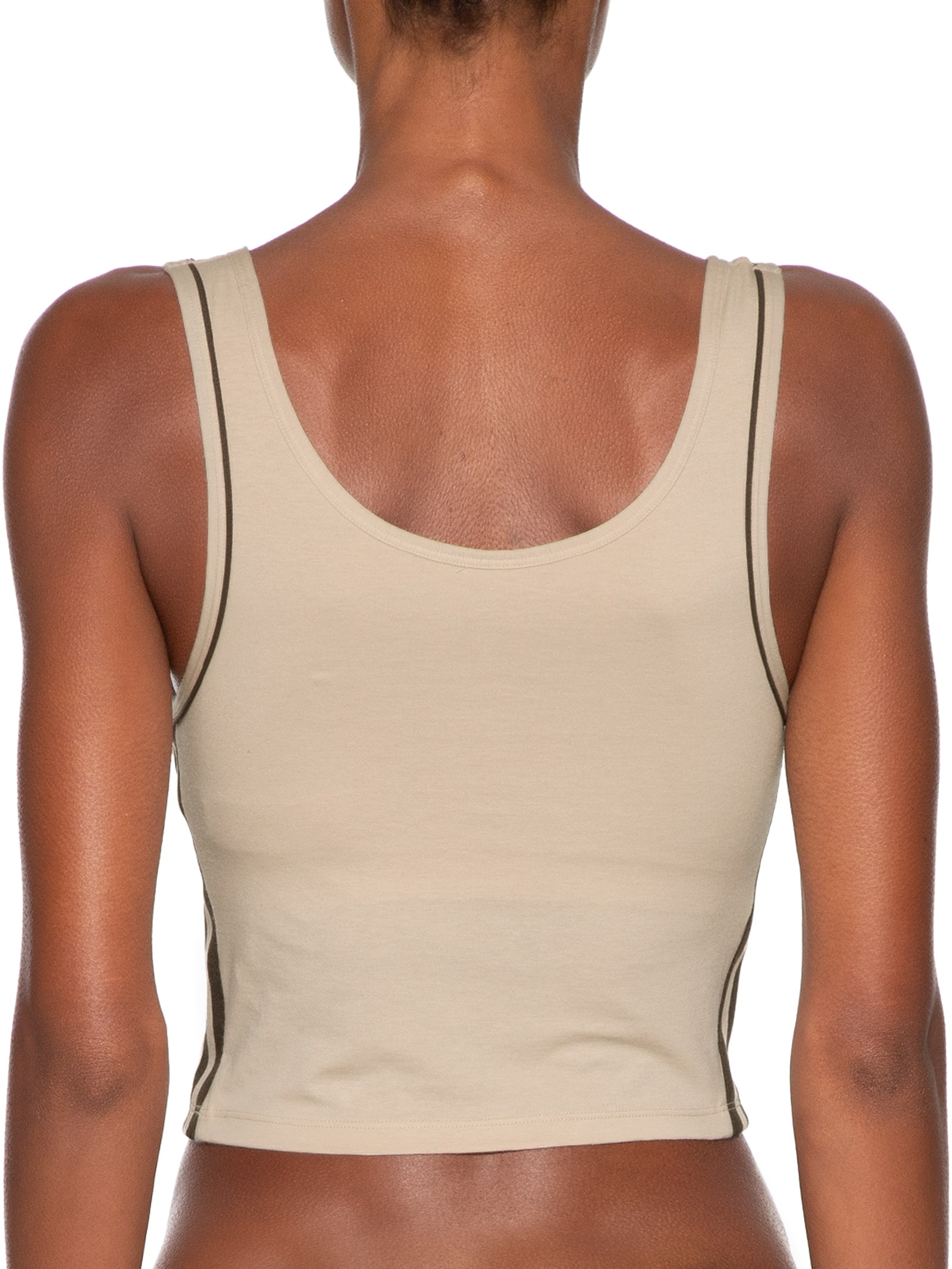 Blusa Feminina Adicolor Comfort Flex Cotton Crop Top Bege Adidas Originals Underwear