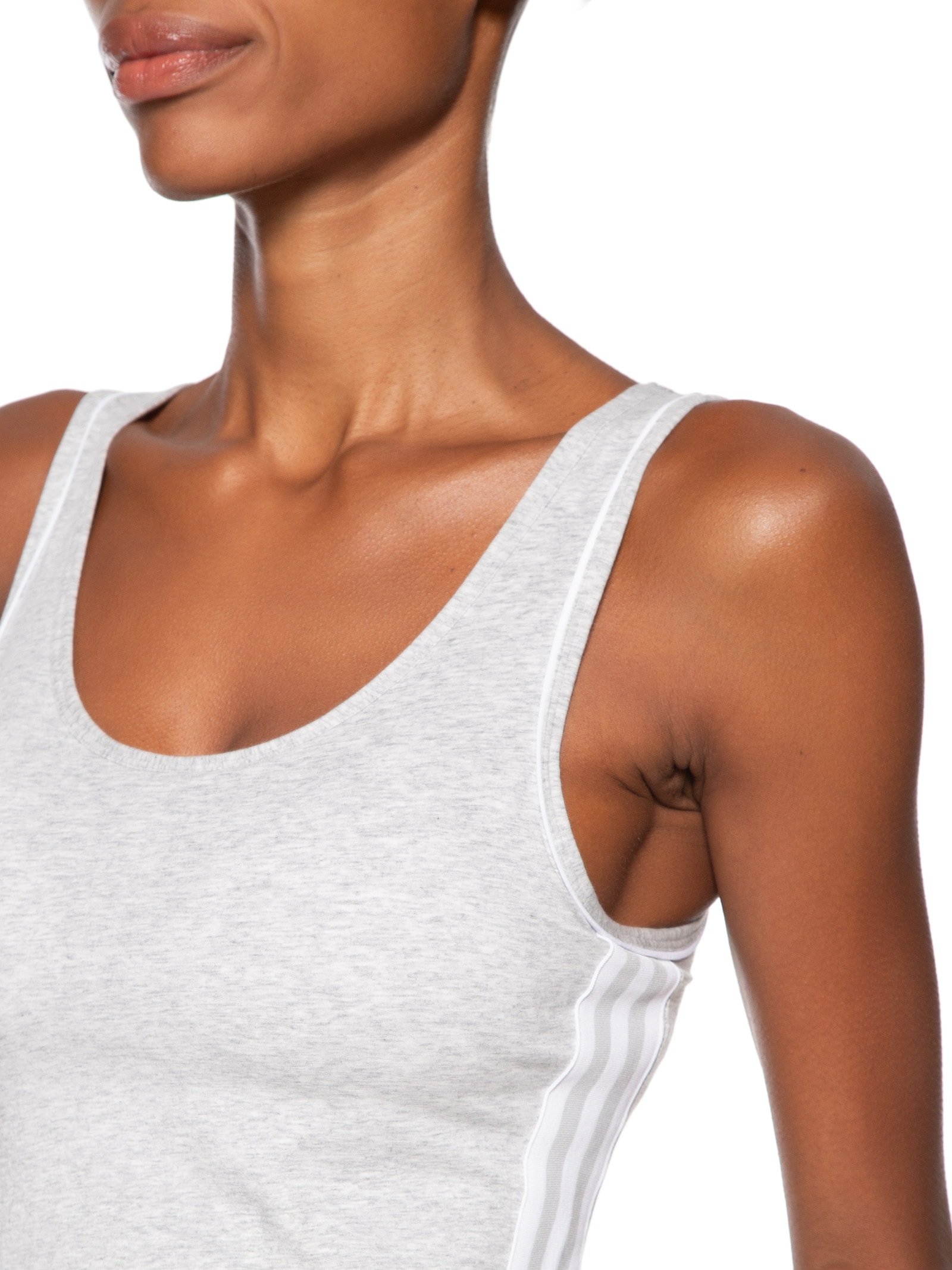 Blusa Feminina Adicolor Comfort Flex Cotton Crop Top Cinza Adidas Originals Underwear