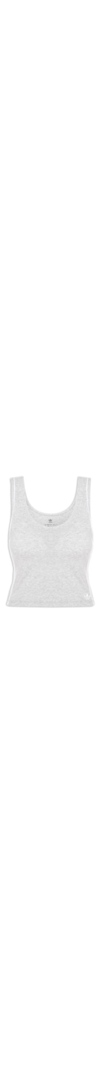 Blusa Feminina Adicolor Comfort Flex Cotton Crop Top - Cinza
