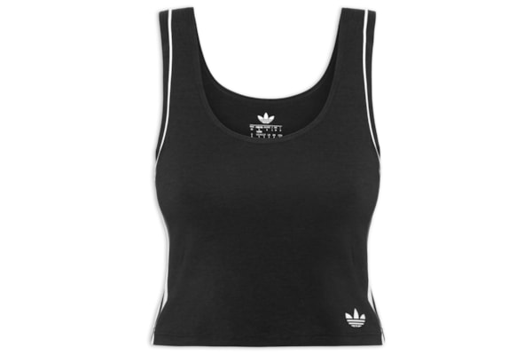 Blusa Feminina Adicolor Comfort Flex Cotton Crop Top - Preto