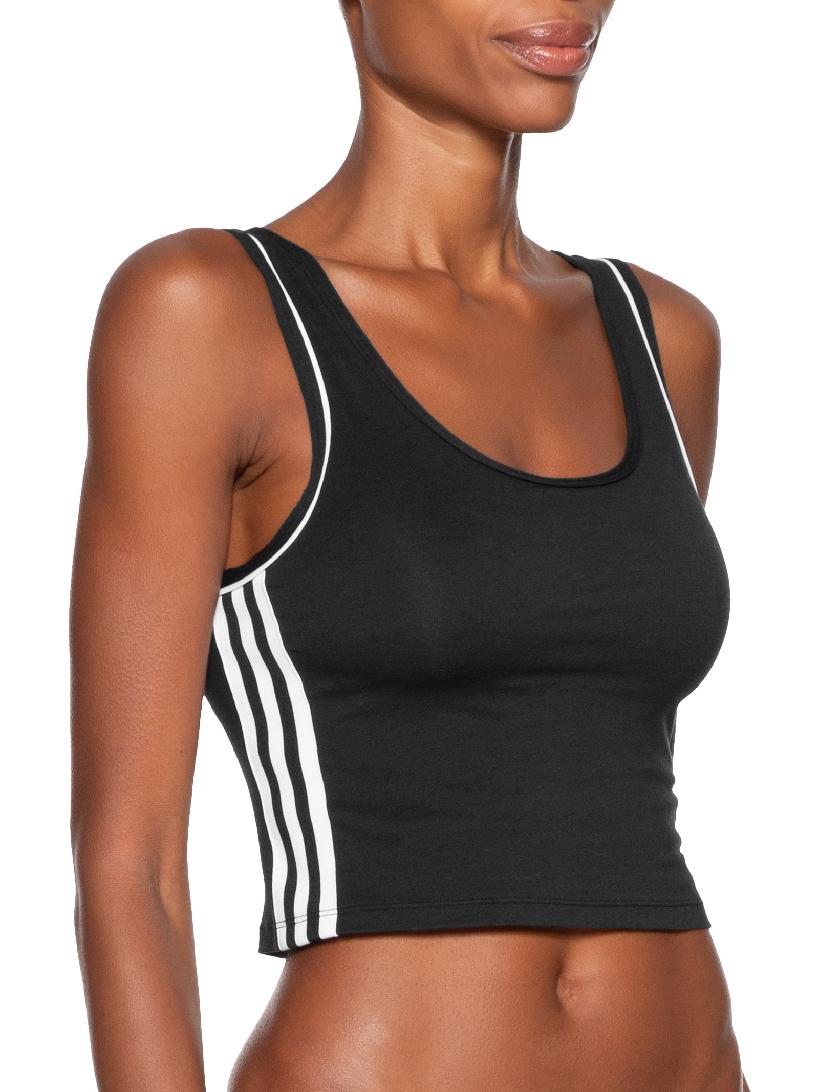 Blusa Feminina Adicolor Comfort Flex Cotton Crop Top Preto Adidas Originals Underwear
