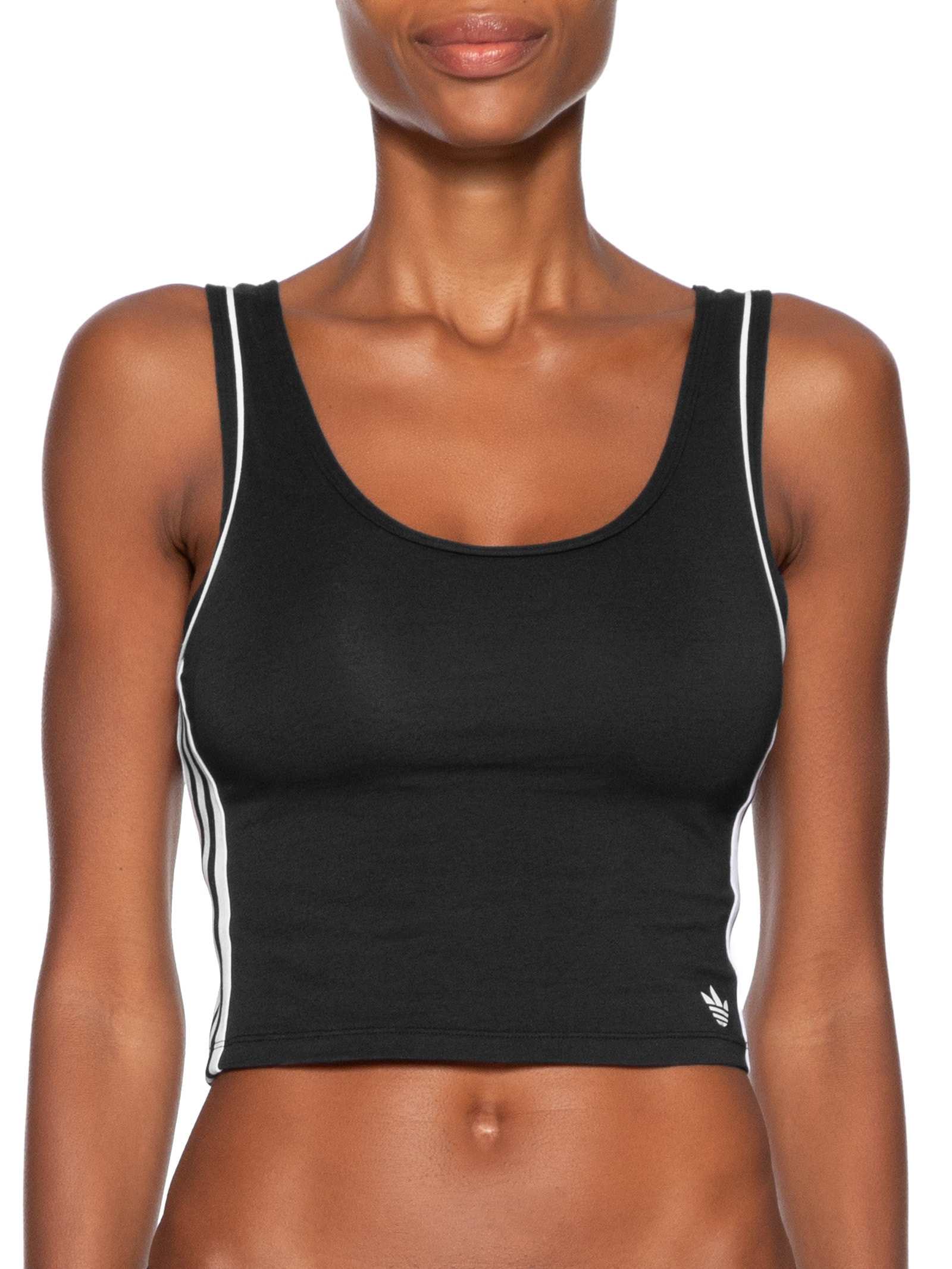 Blusa Feminina Adicolor Comfort Flex Cotton Crop Top Preto Adidas Originals Underwear