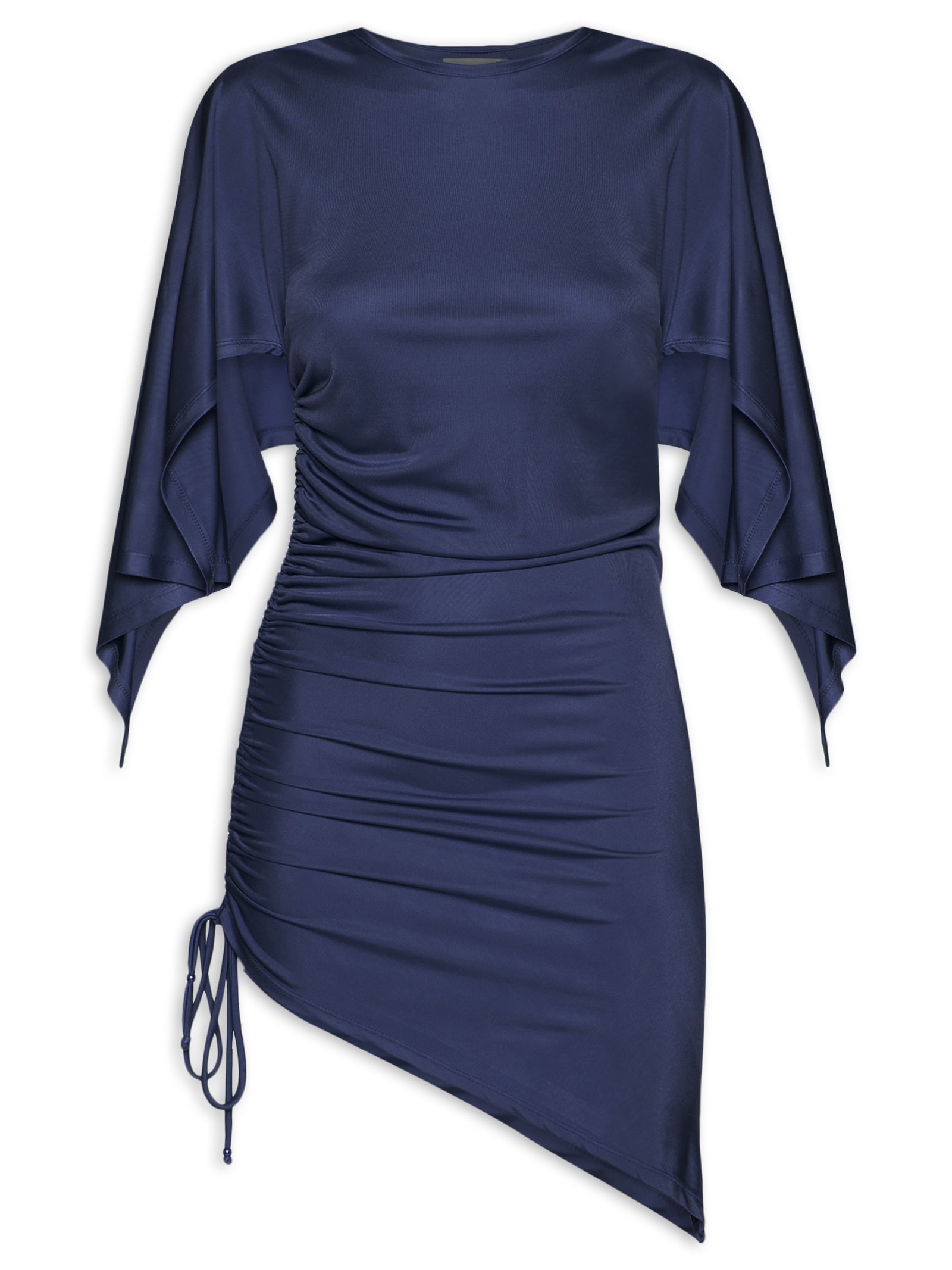 Blusa Feminina Ajustada Ao Corpo Com Franzidos Azul '2Essential