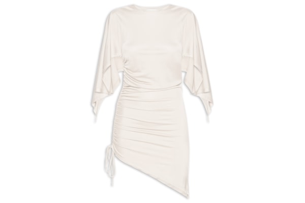 Blusa Feminina Ajustada Ao Corpo Com Franzidos - Off White