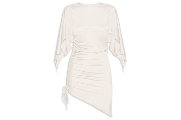 Blusa Feminina Ajustada Ao Corpo Com Franzidos - Off White