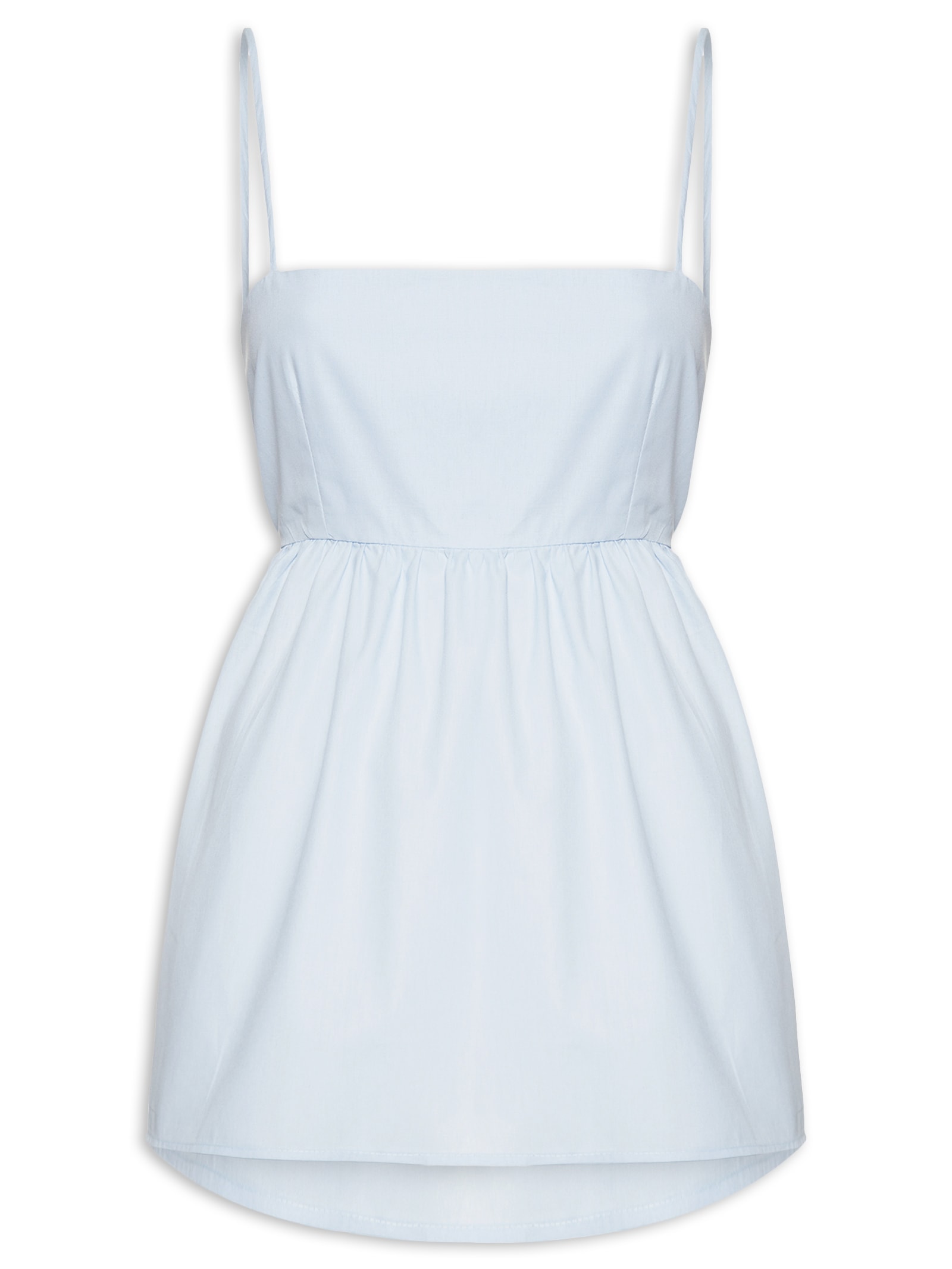 Blusa Feminina Alba Tricoline Azul Panô