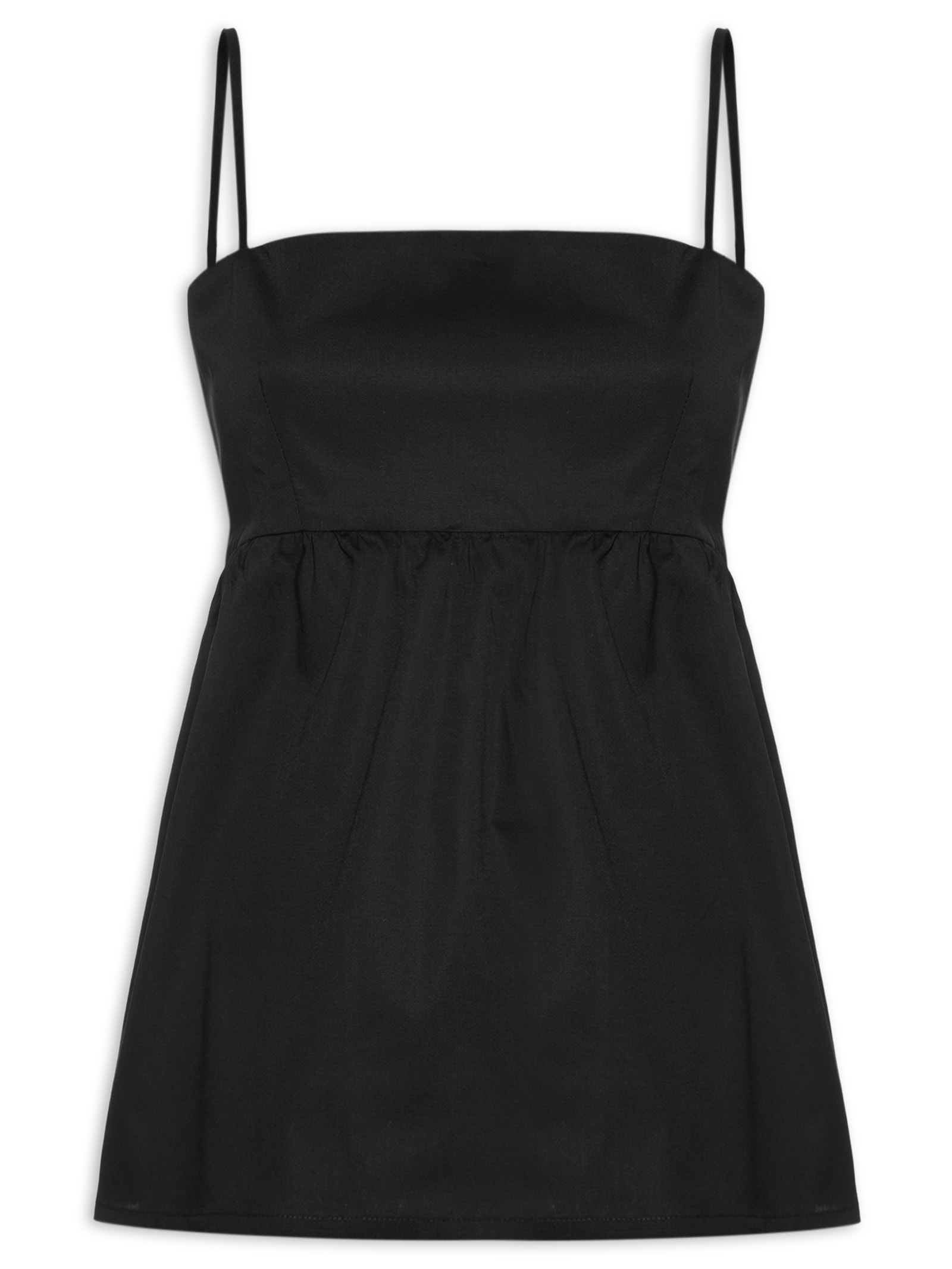 Blusa Feminina Alba Tricoline Preto Panô