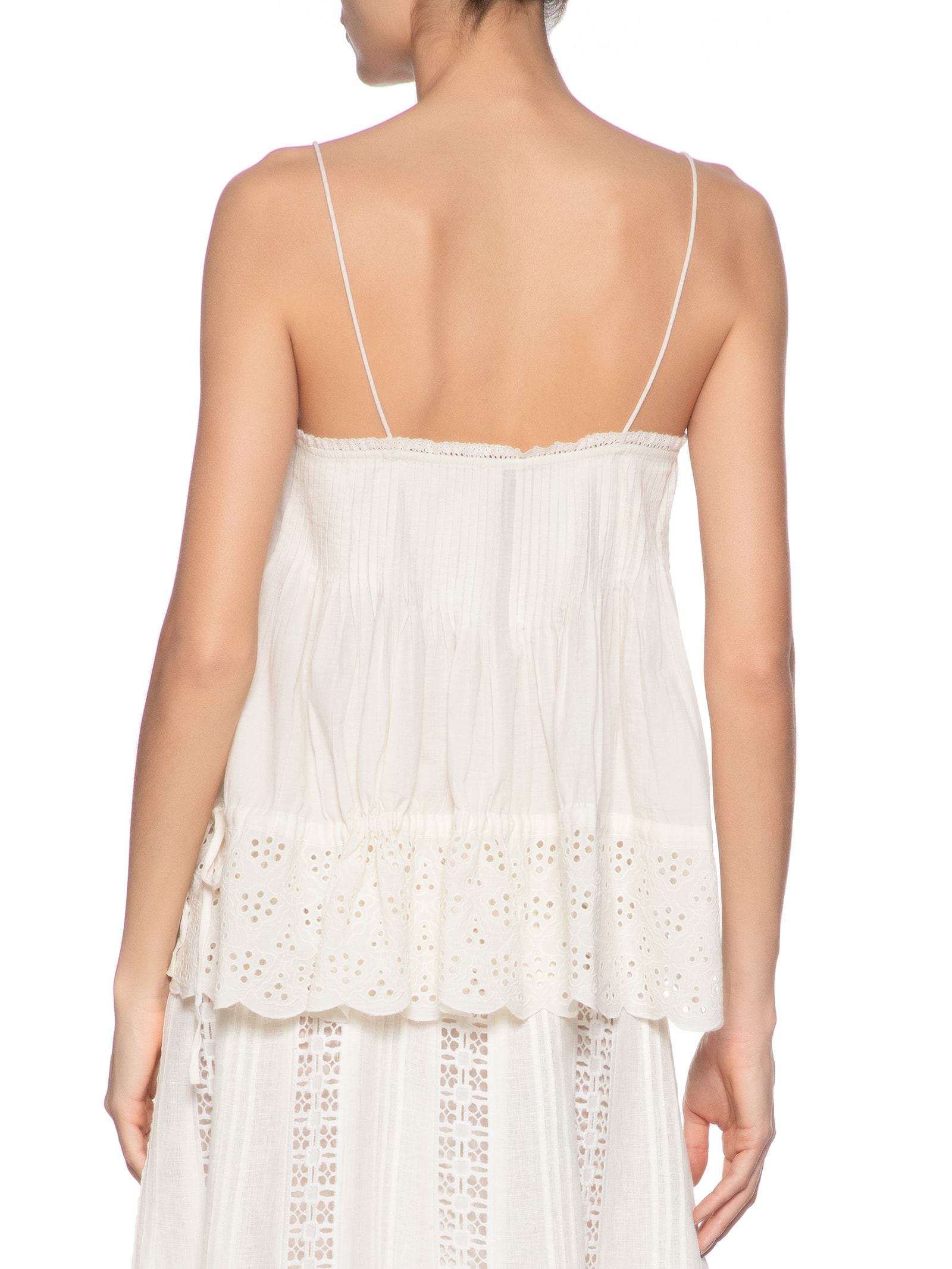 Blusa Feminina Alça Babados Branco Animale