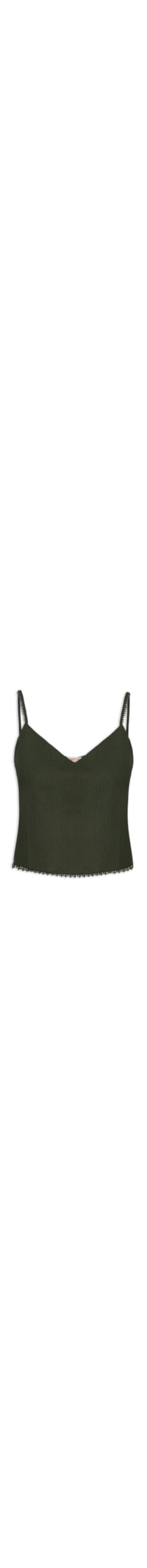 Blusa Feminina Alça Bordado Bolas - Verde