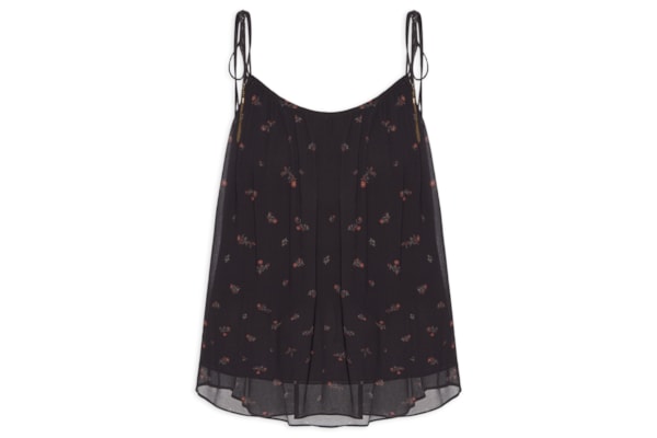 Blusa Feminina Alça GGT Estampa Lily - Preto