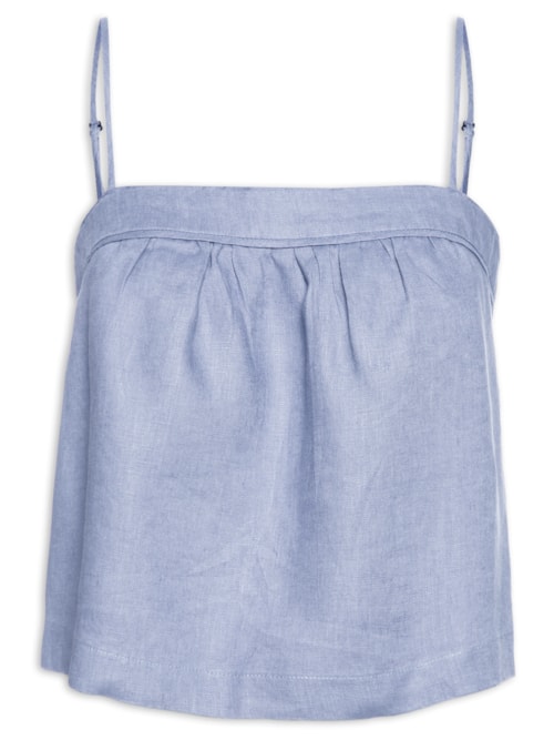 Blusa Feminina Alça Linho – Lilás