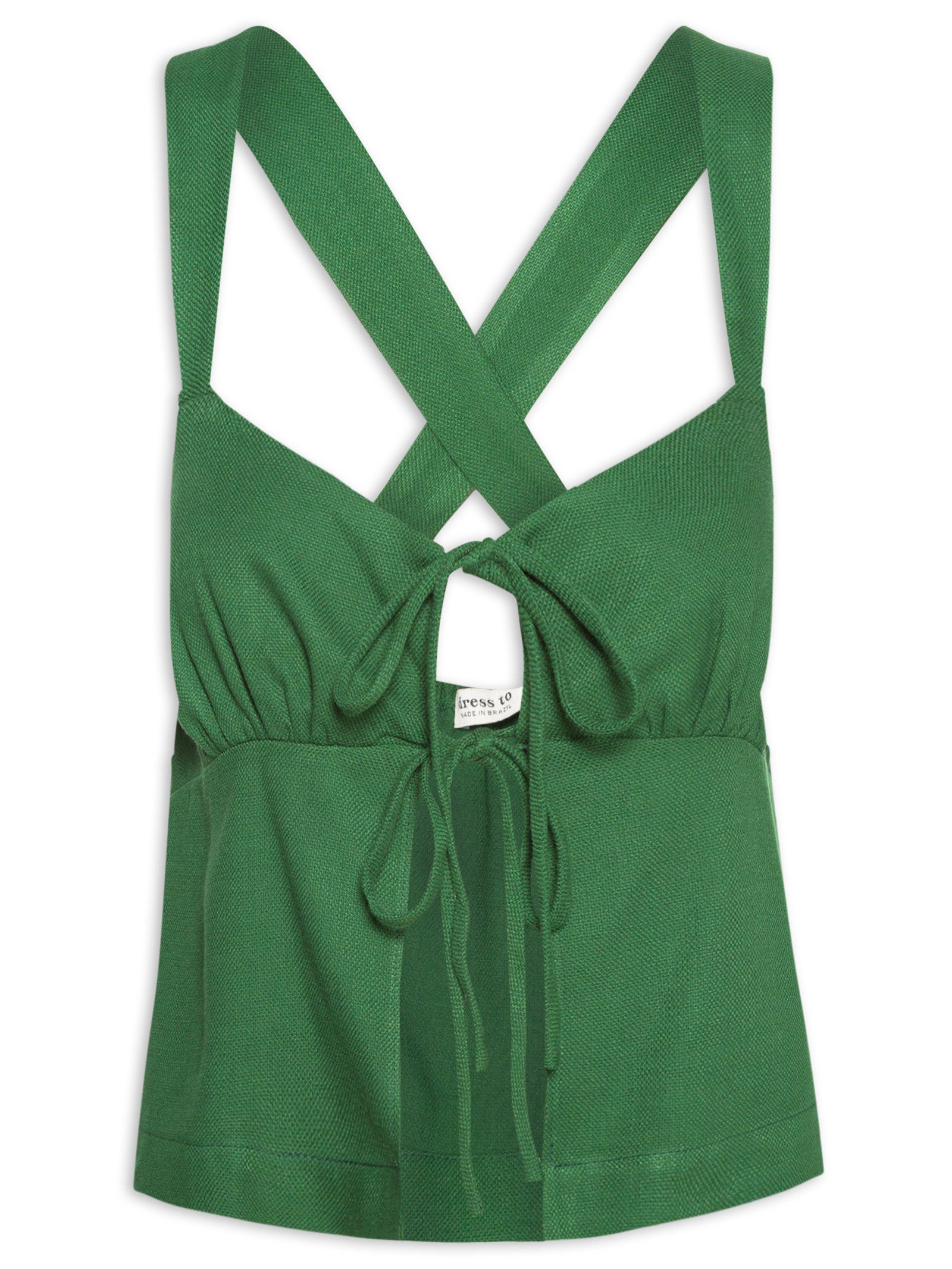 Blusa Feminina Alças Costas Cruzadas Verde Dress To