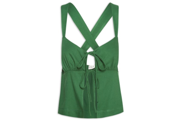 Blusa Feminina Alças Costas Cruzadas - Verde